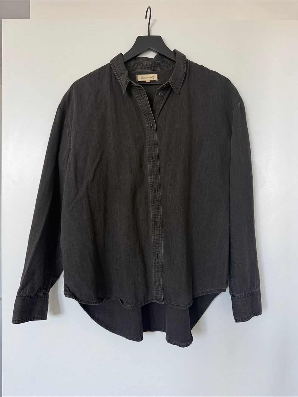 New w/o tags Madewell Washed Charcoal Button-Down Shirt